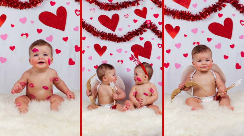 Valentines baby photoshoot
