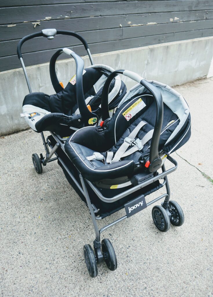 twin strollers and car seats