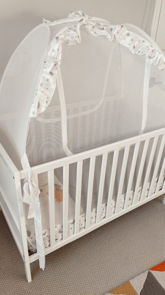 Crib tent to help toddler from climbing out of the crib