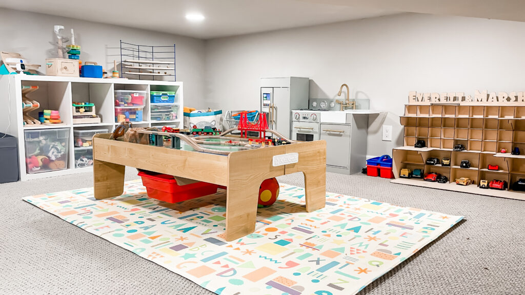 Playroom in a crawl space