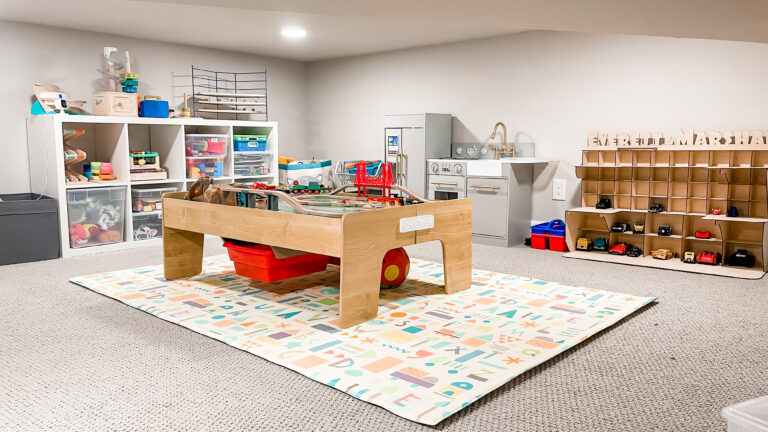 Fun playroom in a hidden crawl space