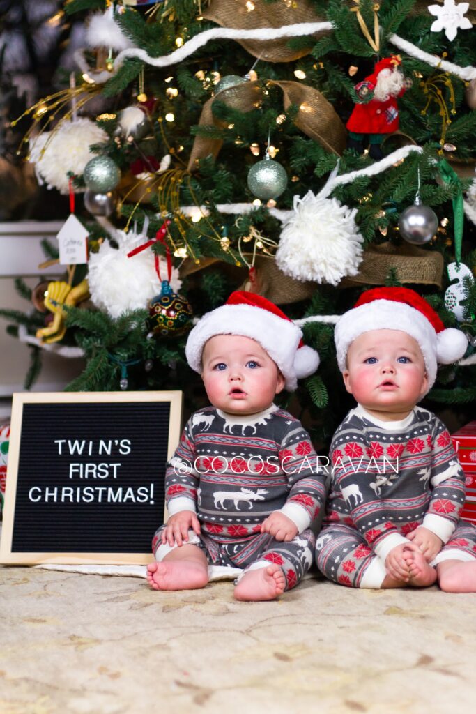 Christmas baby shop photoshoot ideas