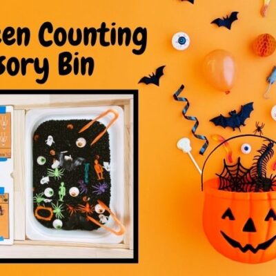 How to make a counting Halloween sensory bin