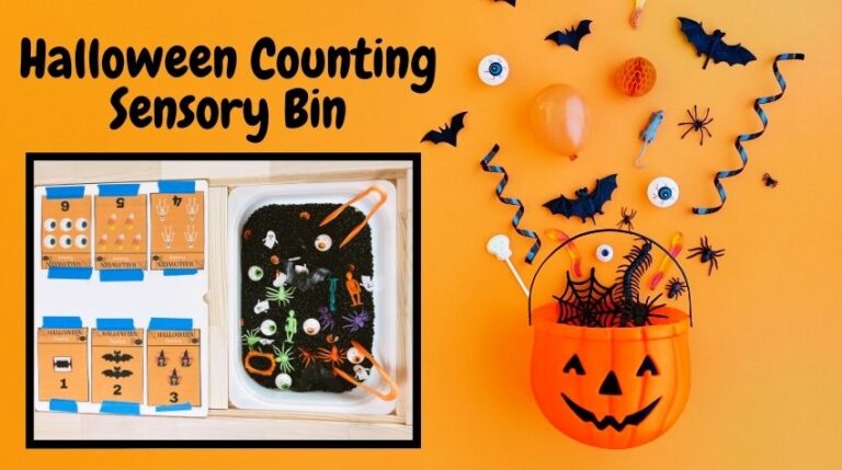 How to make a counting Halloween sensory bin