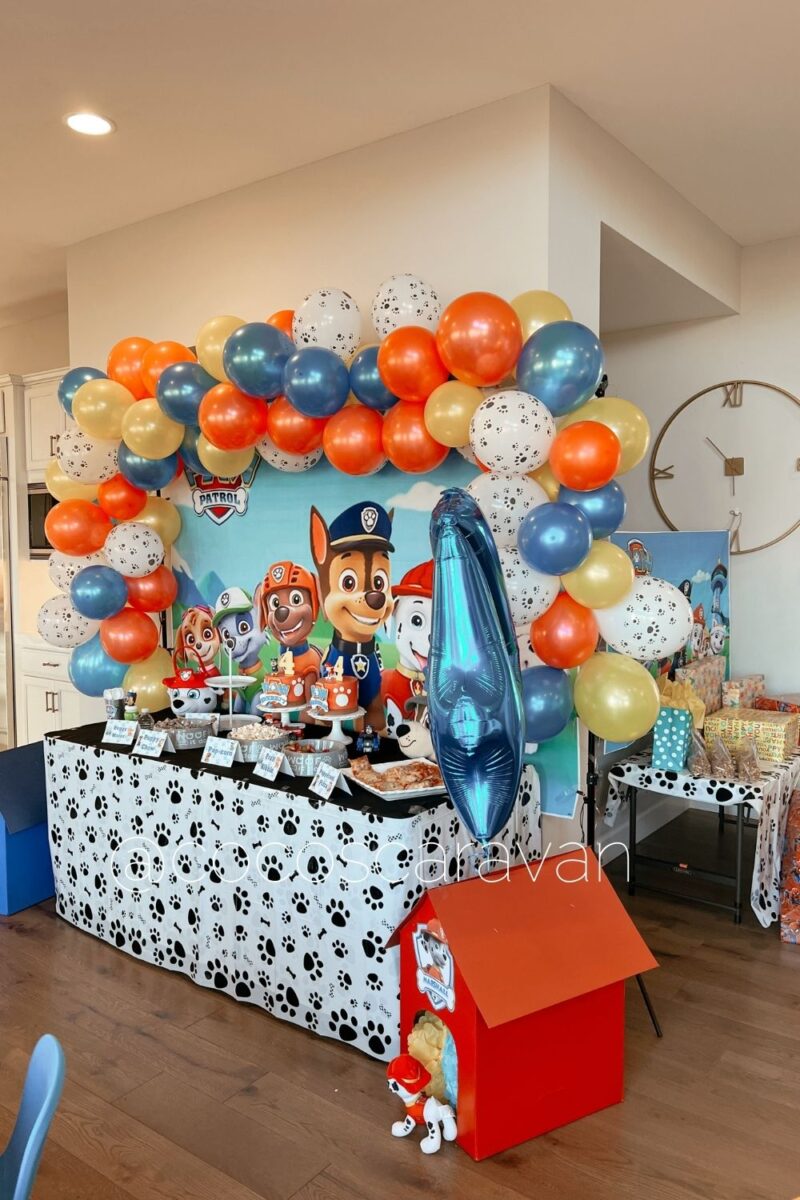 Cute and affordable Paw patrol birthday decorations - Coco's Caravan