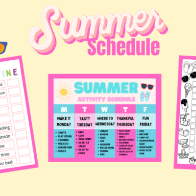 Best summer schedule for kids that you can print