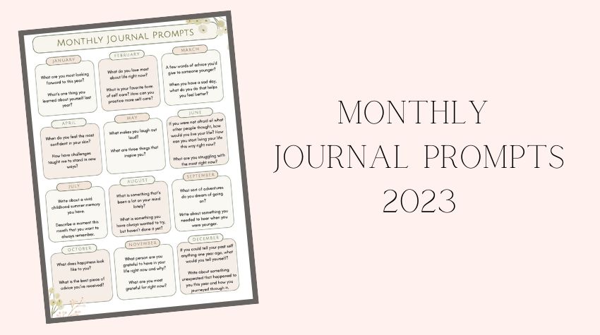 monthly journal prompts 2023