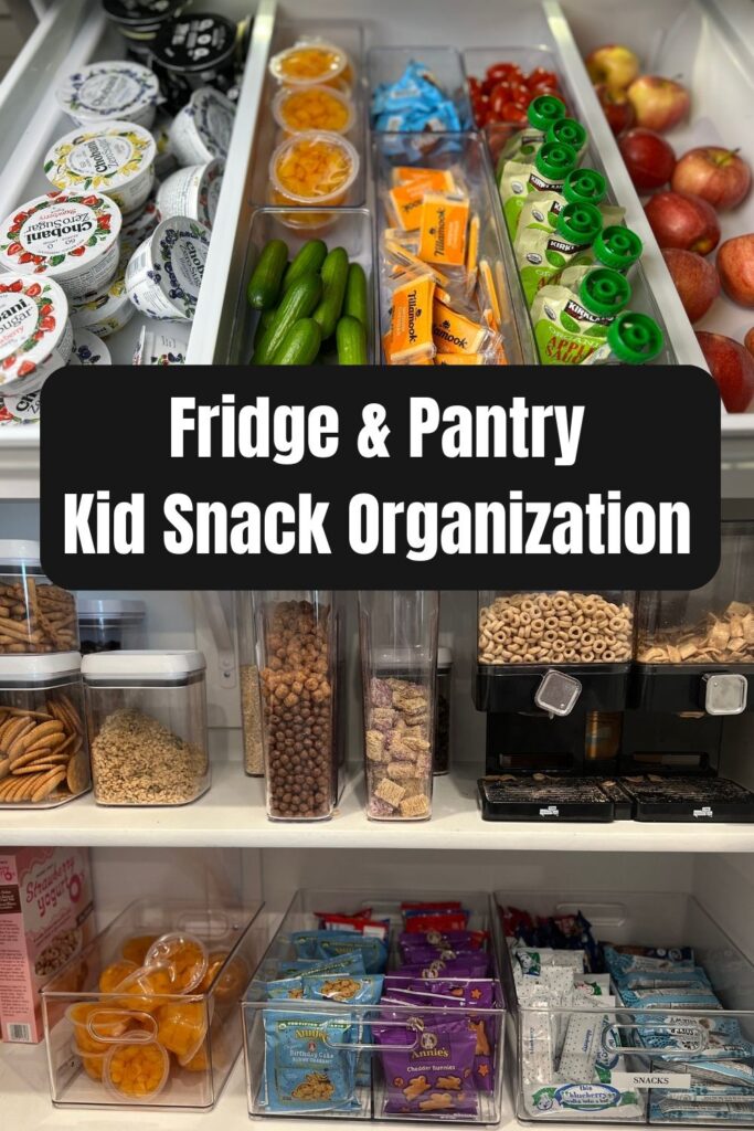 How to organize kid snacks in pantry and refrigerator - Coco's Caravan