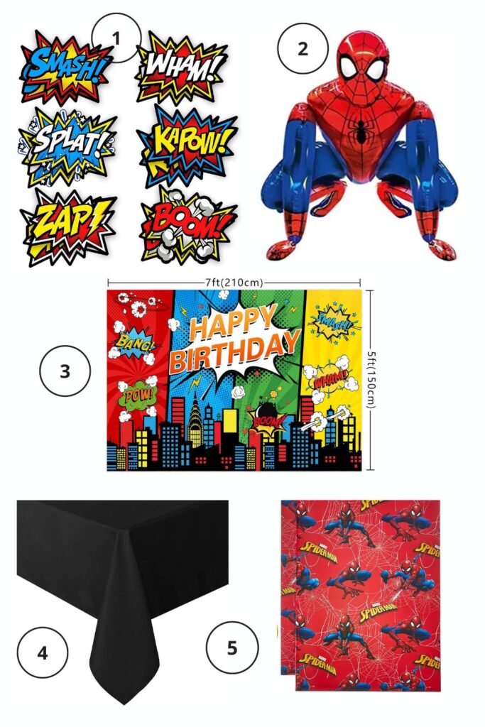 Spider-man Party Supplies 4th Birthday Spiderman in Action Balloon