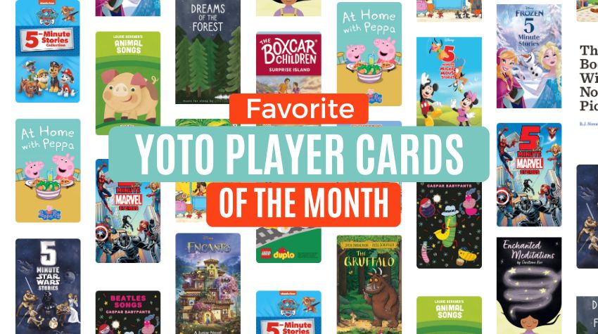 Yoto player cards of the month
