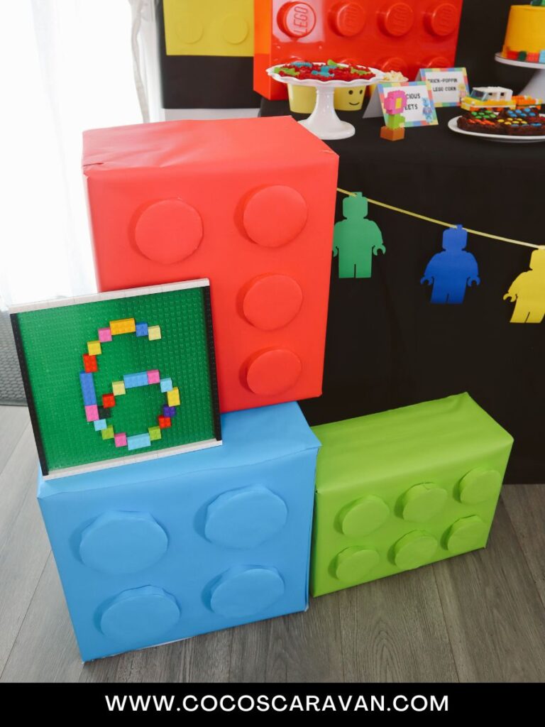 If you’re looking for some great Lego birthday decorations, then you’ve come to the right place. I’ll show you how to create this amazing superhero backdrop and table decorations. Continue reading for links to all the products below.