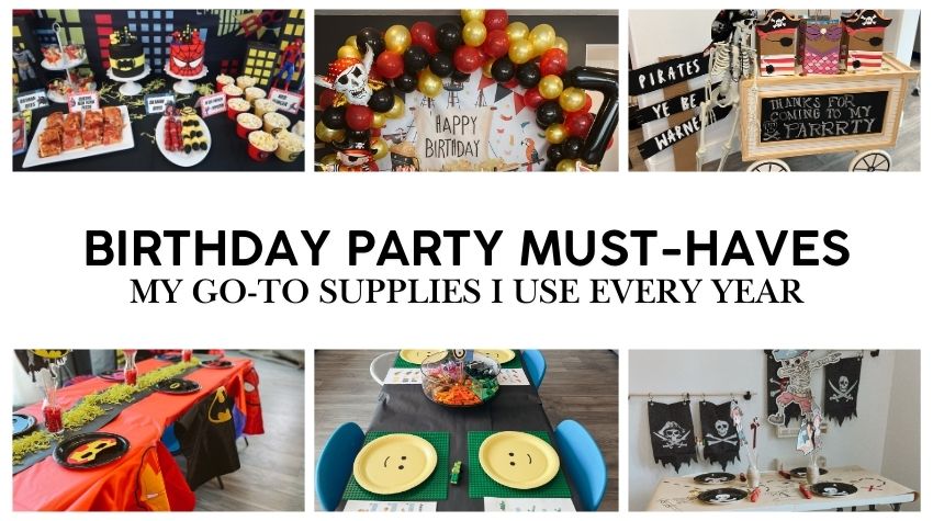 Planning a kids' birthday party? These are my birthday party must haves I use every year—affordable, reusable, and perfect for stress-free celebrations!