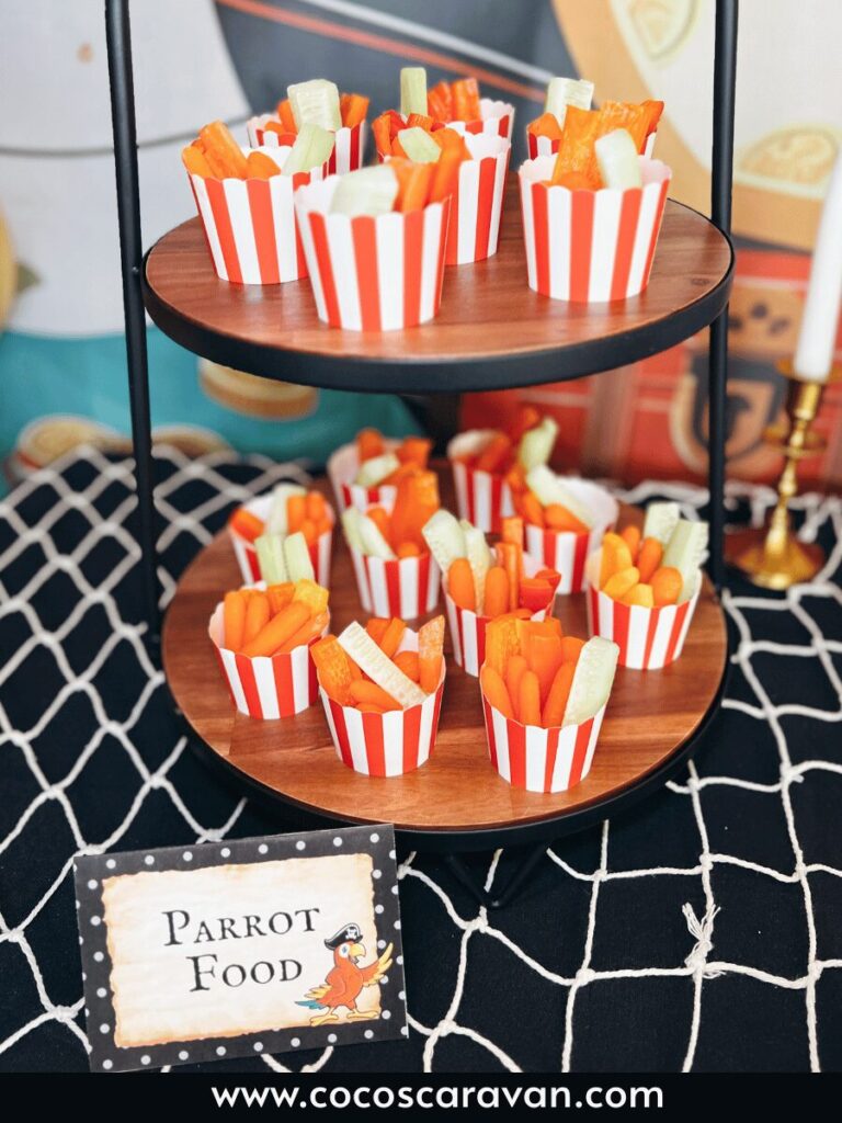 If you're looking for pirate party food ideas, you're in the right place! I've put together some fun and creative food ideas that fit perfectly with a pirate theme. I love when the food ties into the party vibe, and I had a great time coming up with pirate-inspired treats. You’ll also find free printable food labels below to make setup even easier!