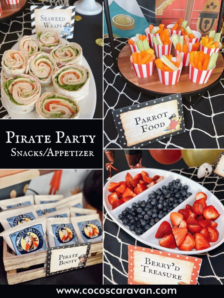 If you're looking for pirate party food ideas, you're in the right place! I've put together some fun and creative food ideas that fit perfectly with a pirate theme. I love when the food ties into the party vibe, and I had a great time coming up with pirate-inspired treats. You’ll also find free printable food labels below to make setup even easier!