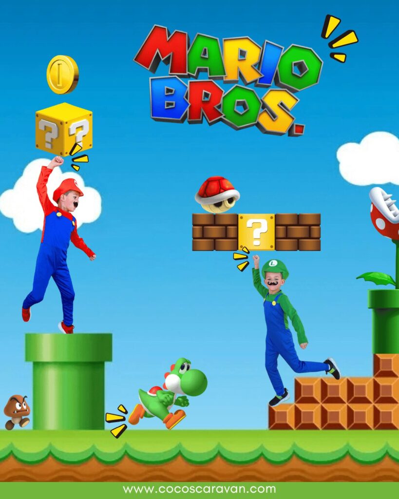 Create a DIY Super Mario costume for the whole family even the dog! Follow this easy tutorial to dress up as Mario, Luigi, Princess Peach, and more for a fun and affordable group Halloween costume idea.