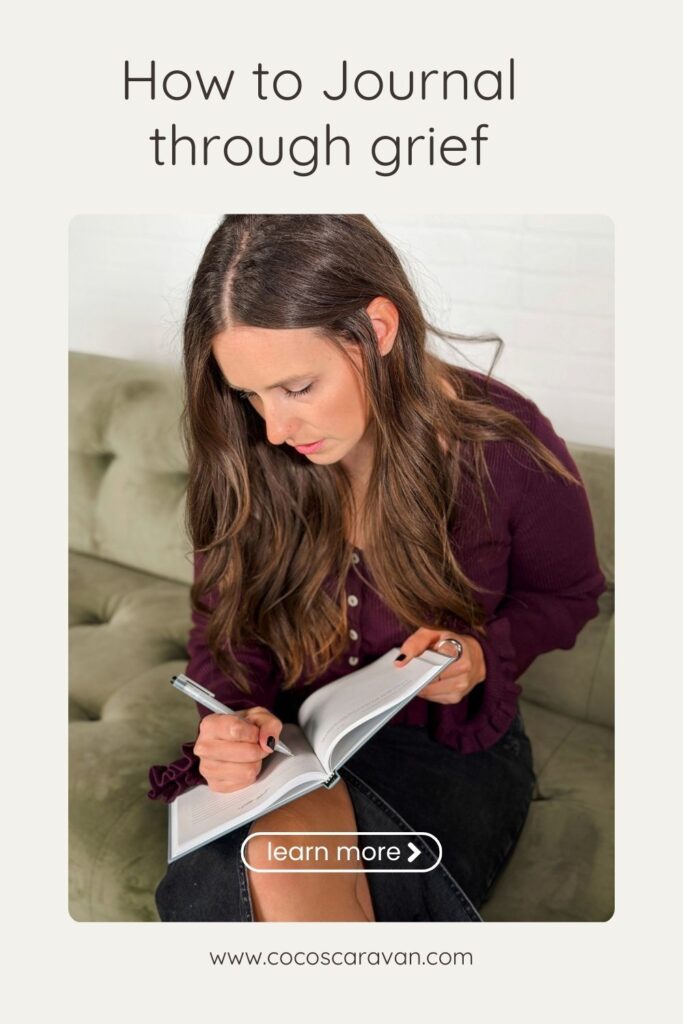 A personal list of guided grief journal and books that helped me through grief after the loss of my husband and supported my healing journey.