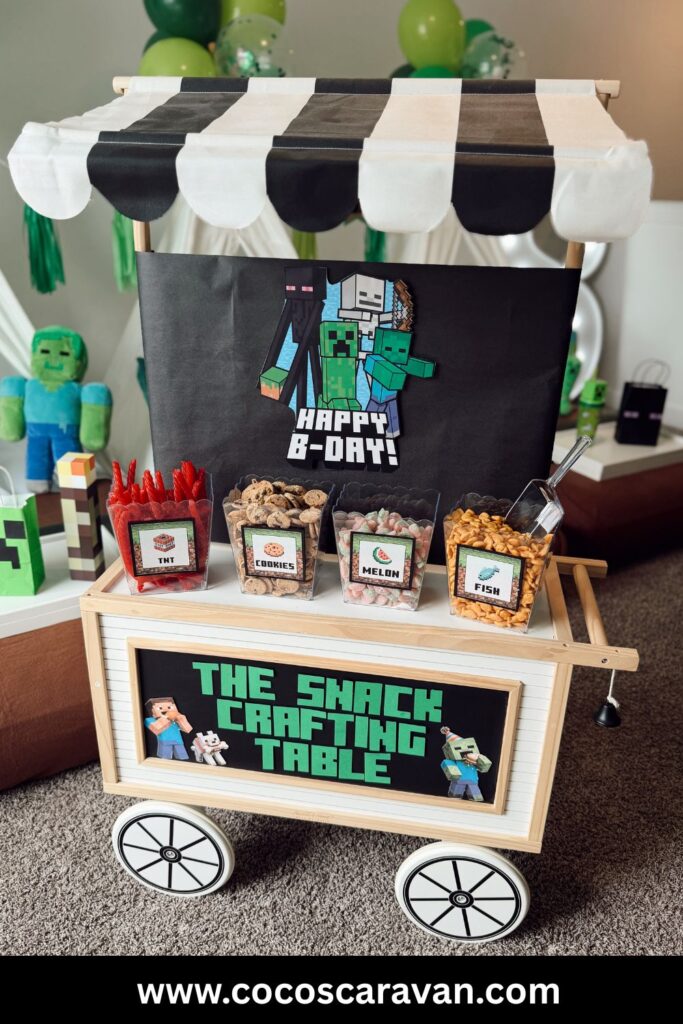 Make your celebration extra fun with these easy Minecraft party snacks! Get simple food ideas plus free printable Minecraft food labels to create a themed party kids will love.