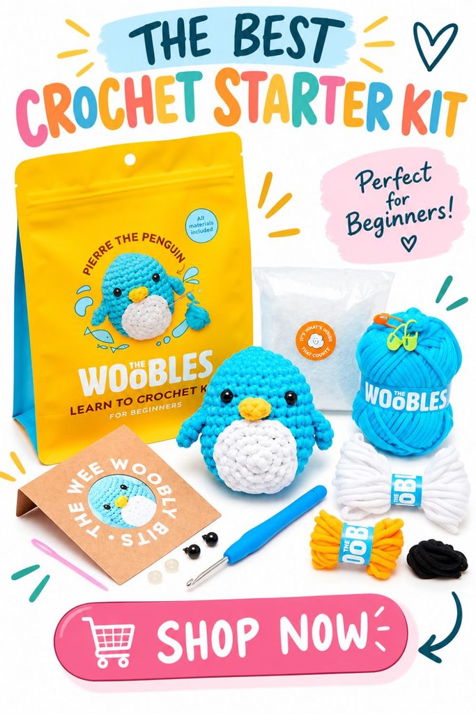 Learn crochet for beginners with my favorite tools, apps, starter kits, and easy patterns that helped me learn and fall in love with crocheting.