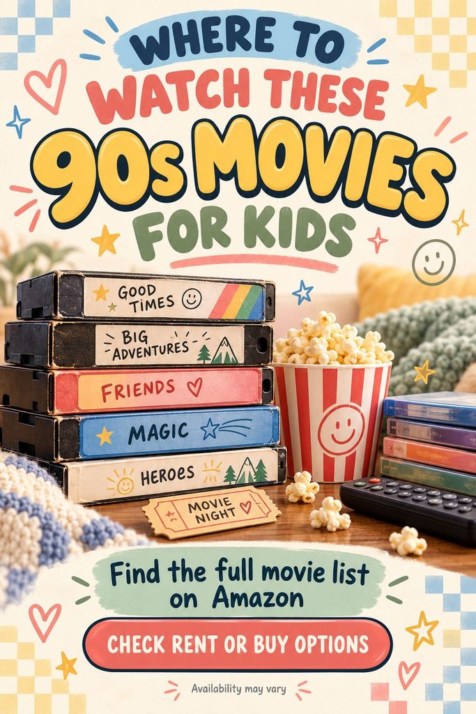 One of my favorite things about family movie night is introducing the boys to the 90s movies for kids I grew up watching. We’ve watched our way through sports movies, animal adventures, musicals, and plenty of silly comedies. Here are the ones we’ve enjoyed together!